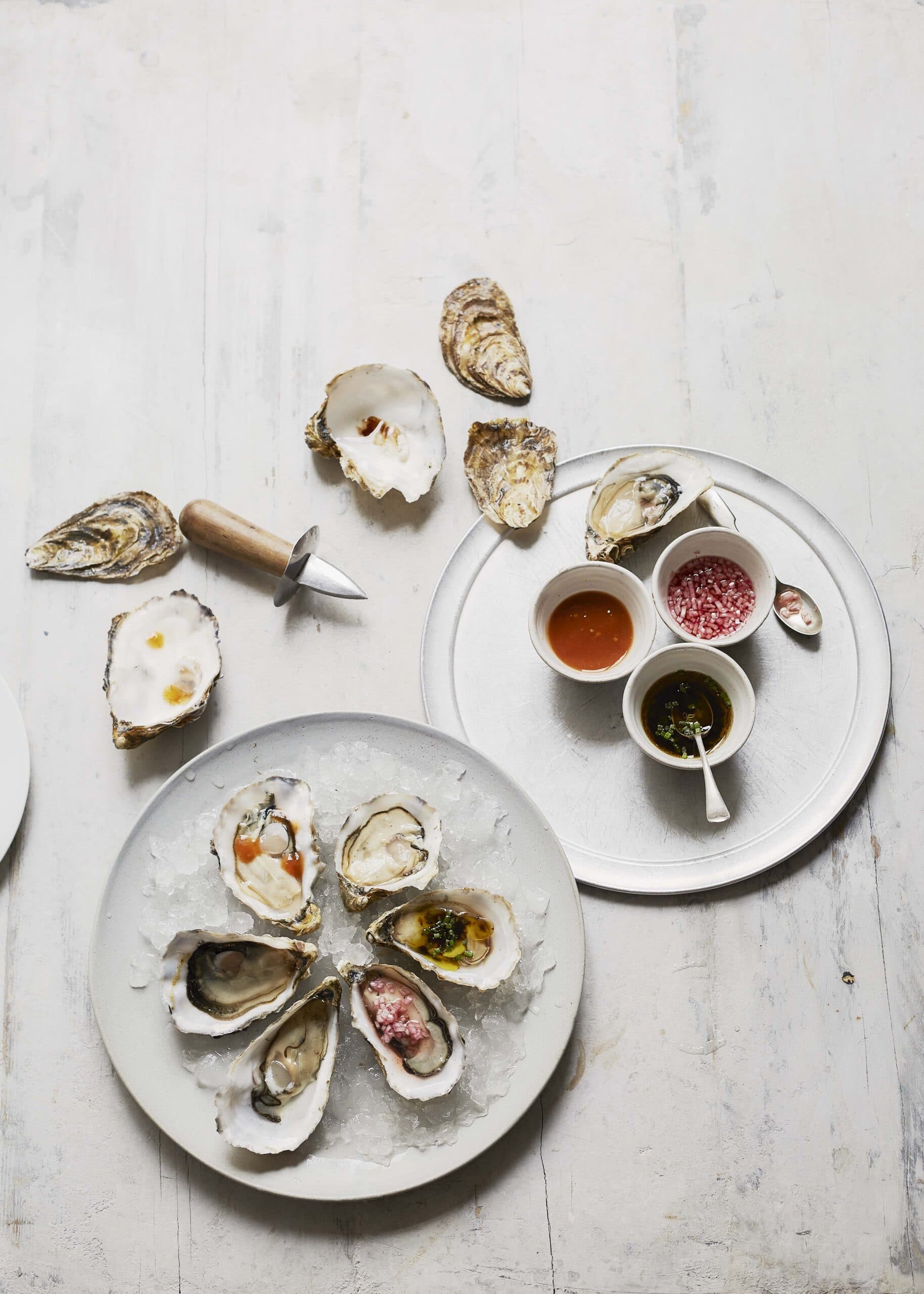 Oysters with Market garnishes 1