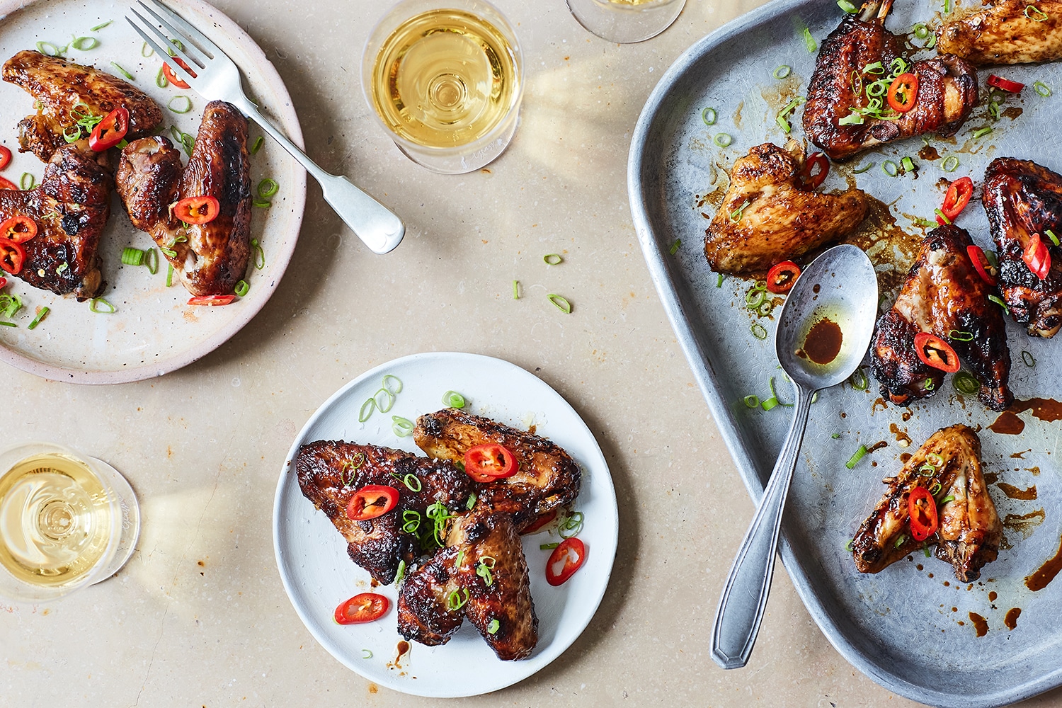 Sticky pomegranate molasses chicken wings 1